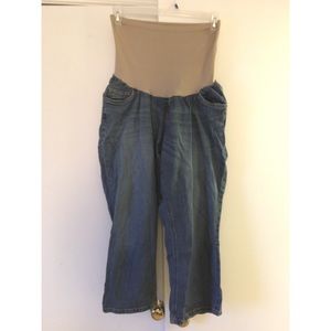 2X Jean Motherhood Maternity Cropped Pants