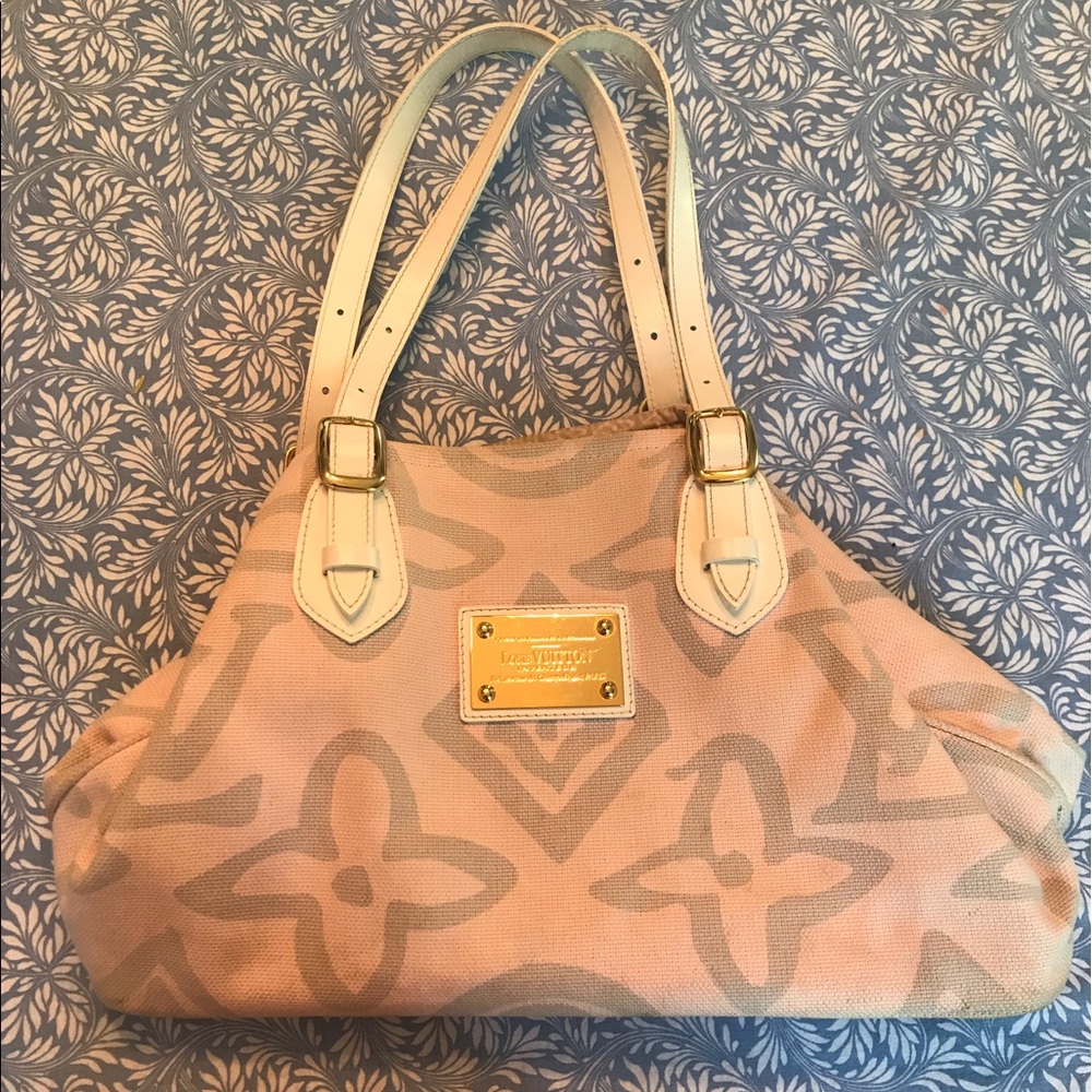 Louis Vuitton LV Monogram Tahiti Pink Tote Bag