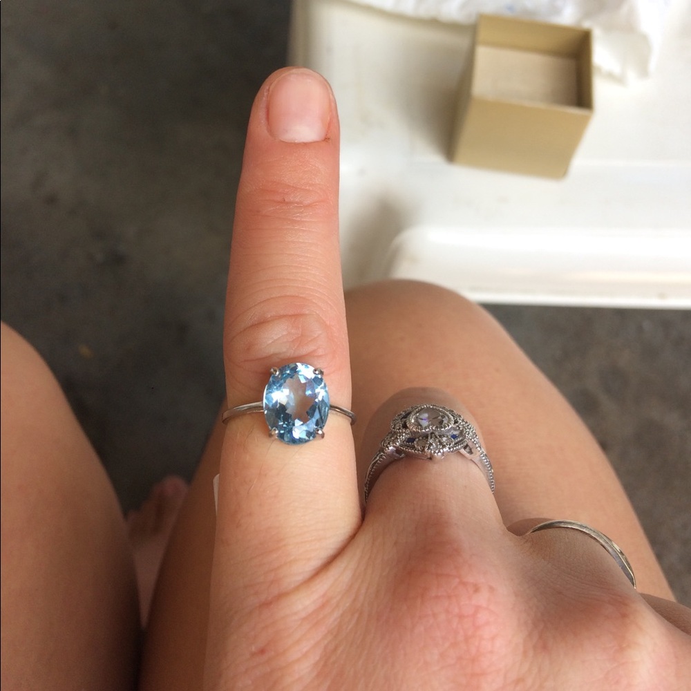 4.08CT Blue Sappire Ring