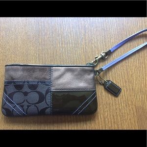 Vintage 90s Coach Patchwork Wristlet -- Rare
