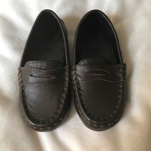 Leather dress shoes with leather sole