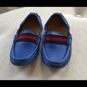 Gucci leather driver with Web