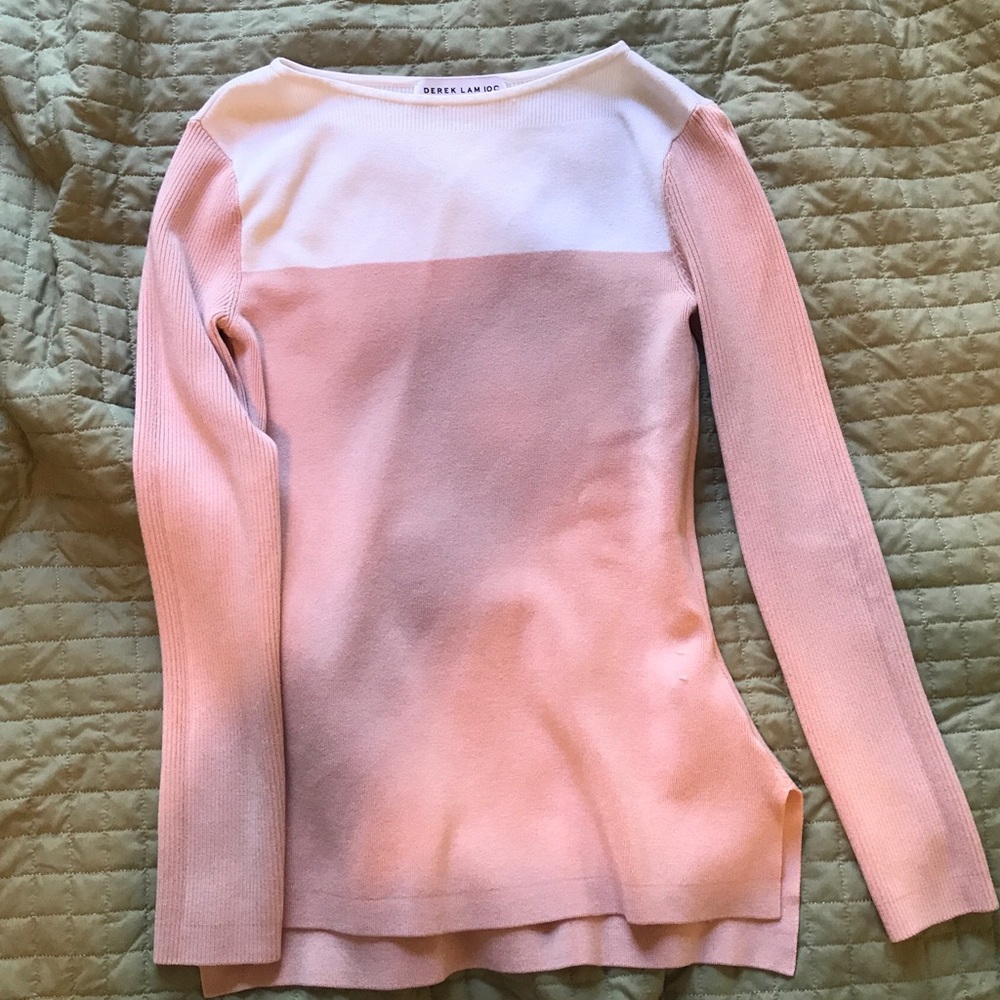 Derek Lam Formfitting faux collar sweater
