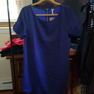 Bright blue dress