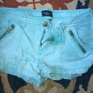 AE teal shortie shorts