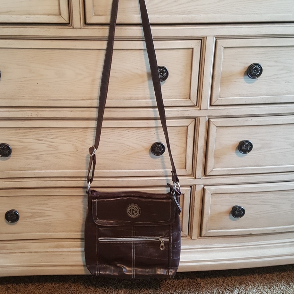 Dark brown cross body bag