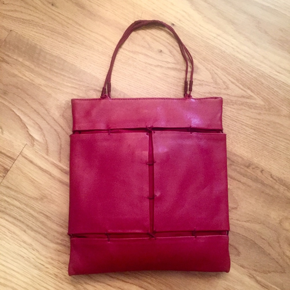 Prada Leather Purse w Stitch Detailing