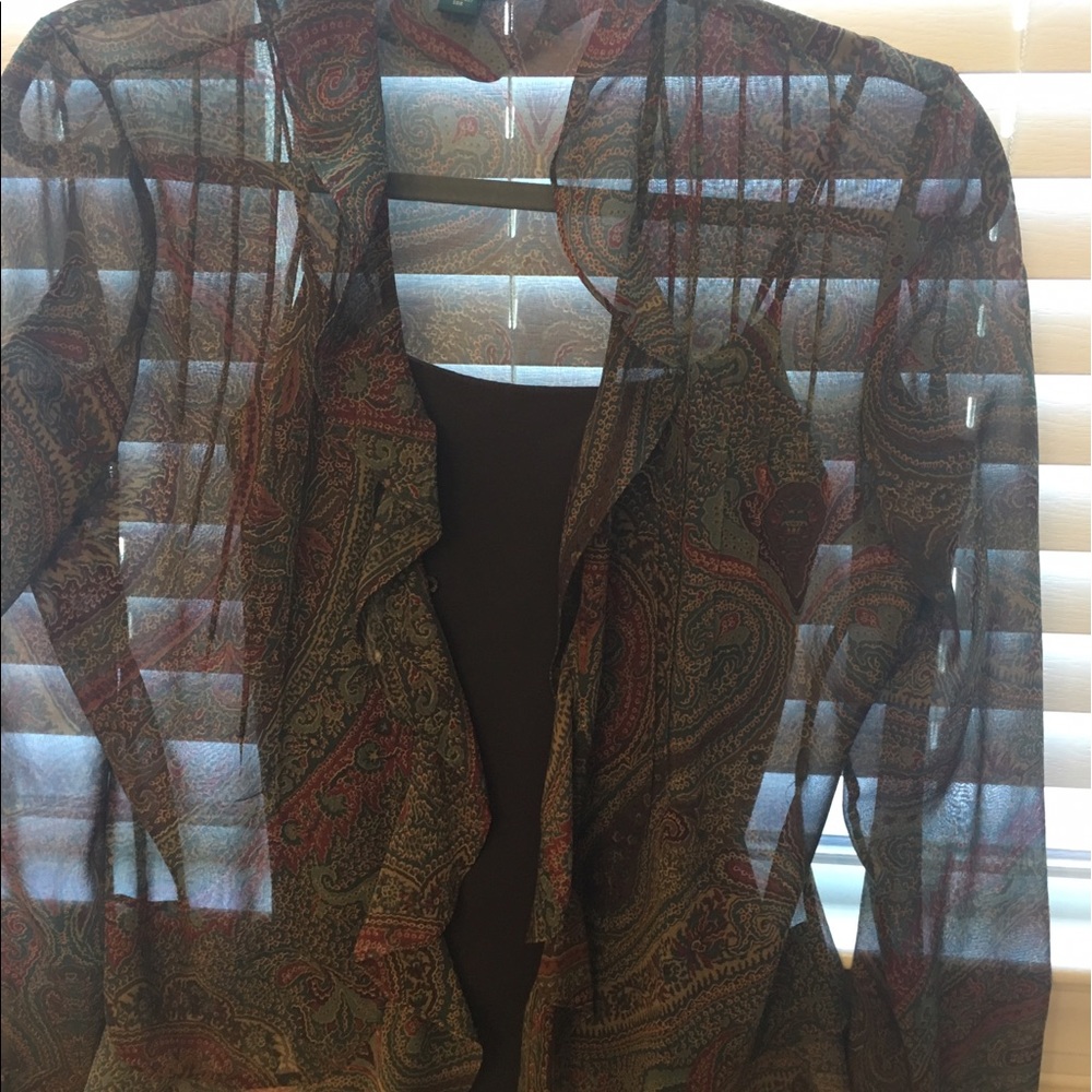 Lauren size 4 ruffle blouse with cami.