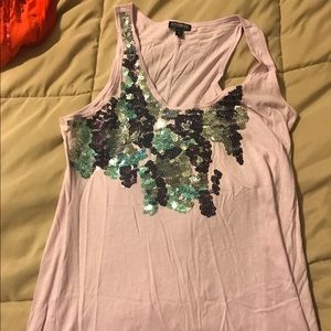 Express size M sleeveless sequin top