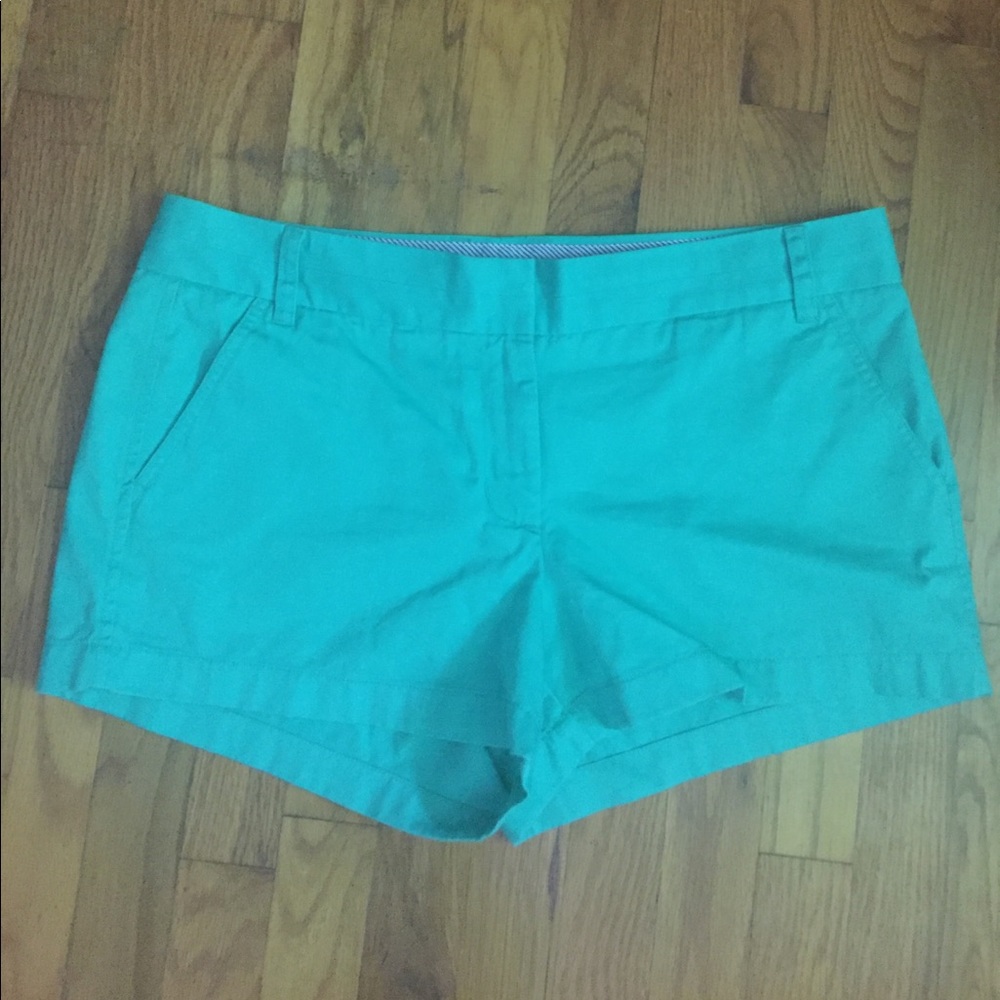 Jade green j. crew shorts
