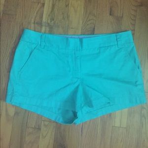 Jade green j. crew shorts