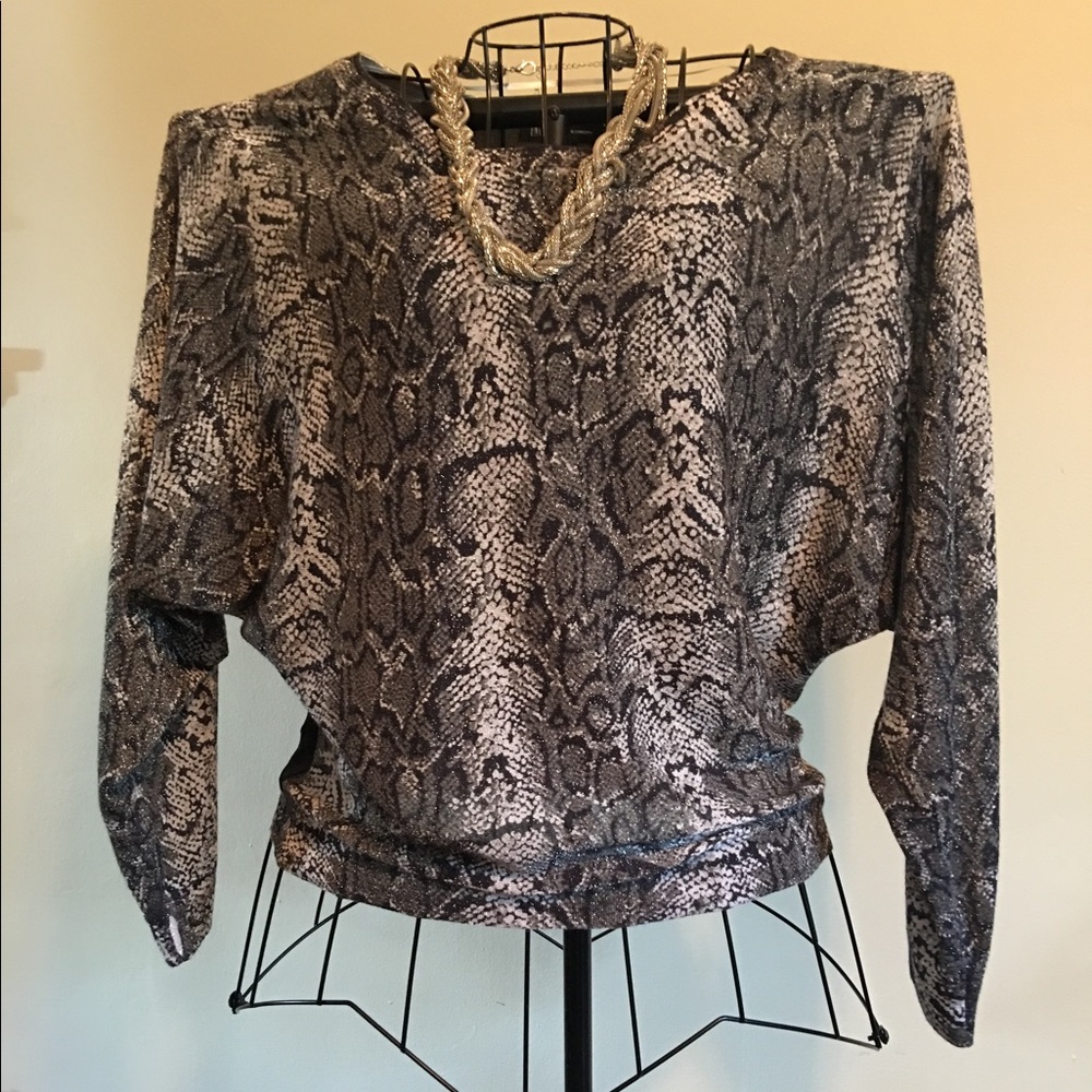 NWT snakeskin shimmery blouse