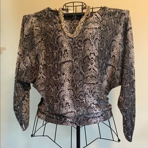 NWT snakeskin shimmery blouse