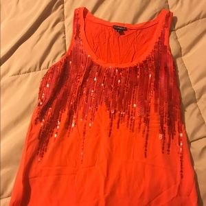Express size M sleeveless sequin top
