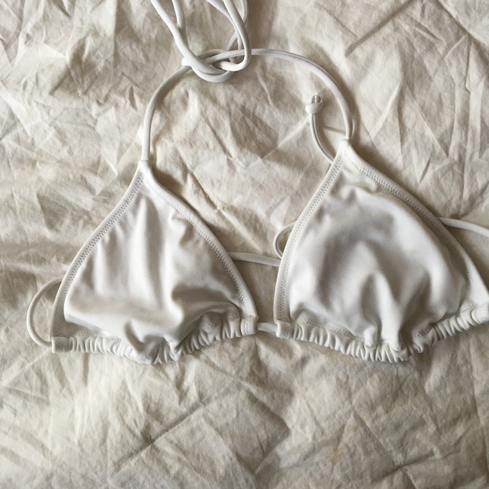 victorias secret white bikini top