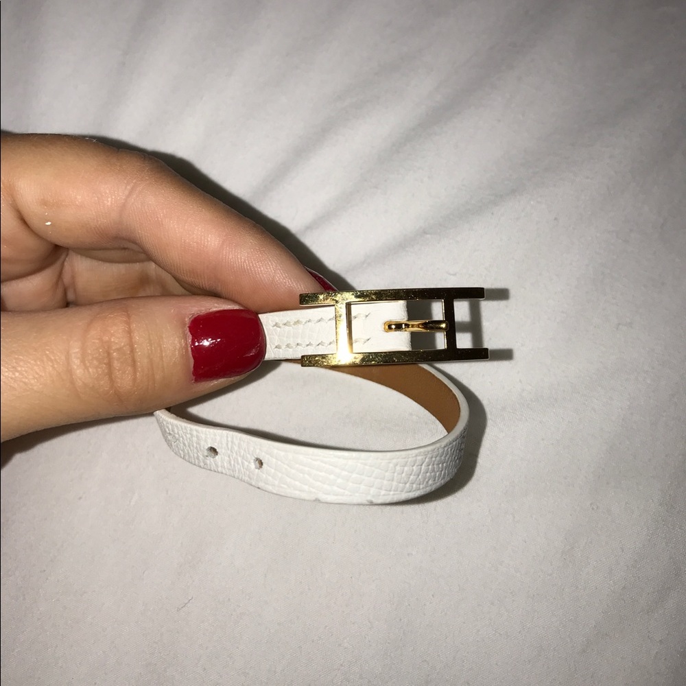 Hermes White Hapi bracelet PM