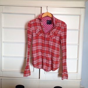 Orange lightweight flannel