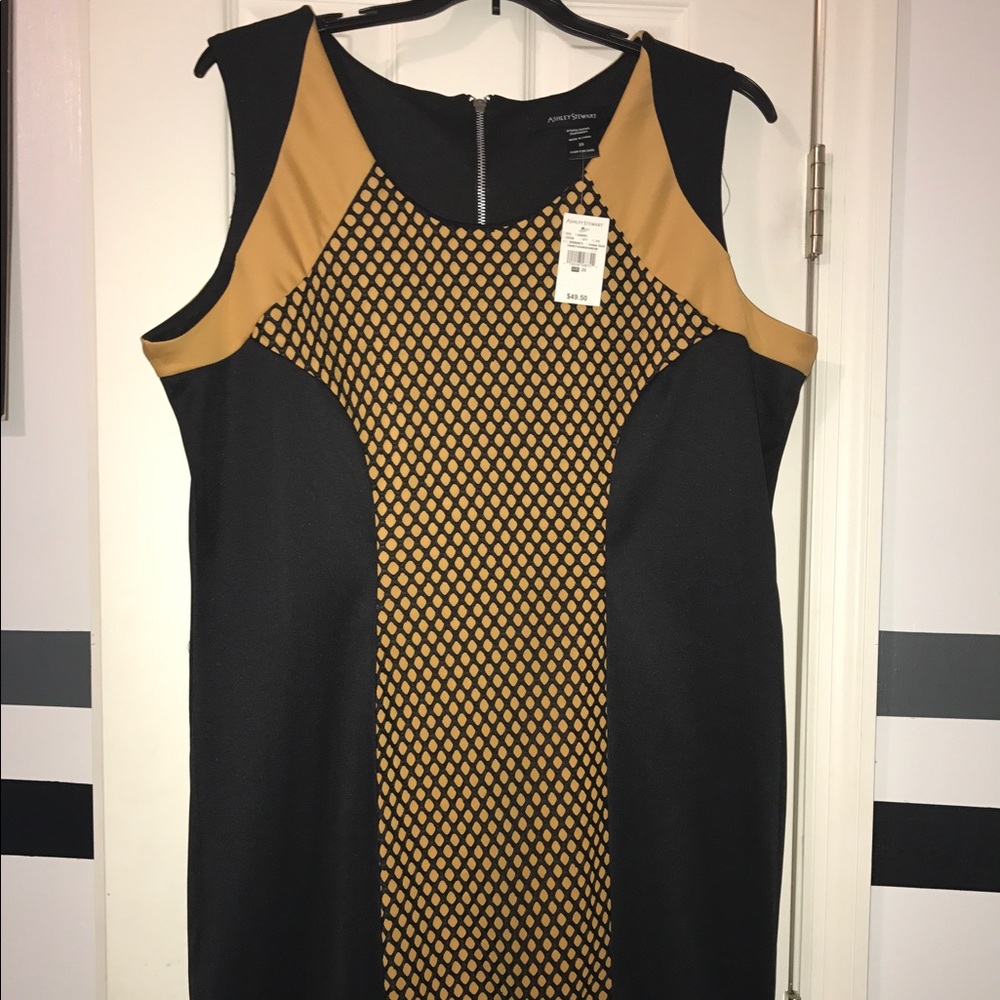 Ashley Stewart fishnet woven dress🖤💛