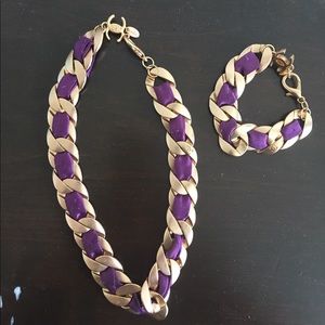 Faux chanel necklace and bracelet
