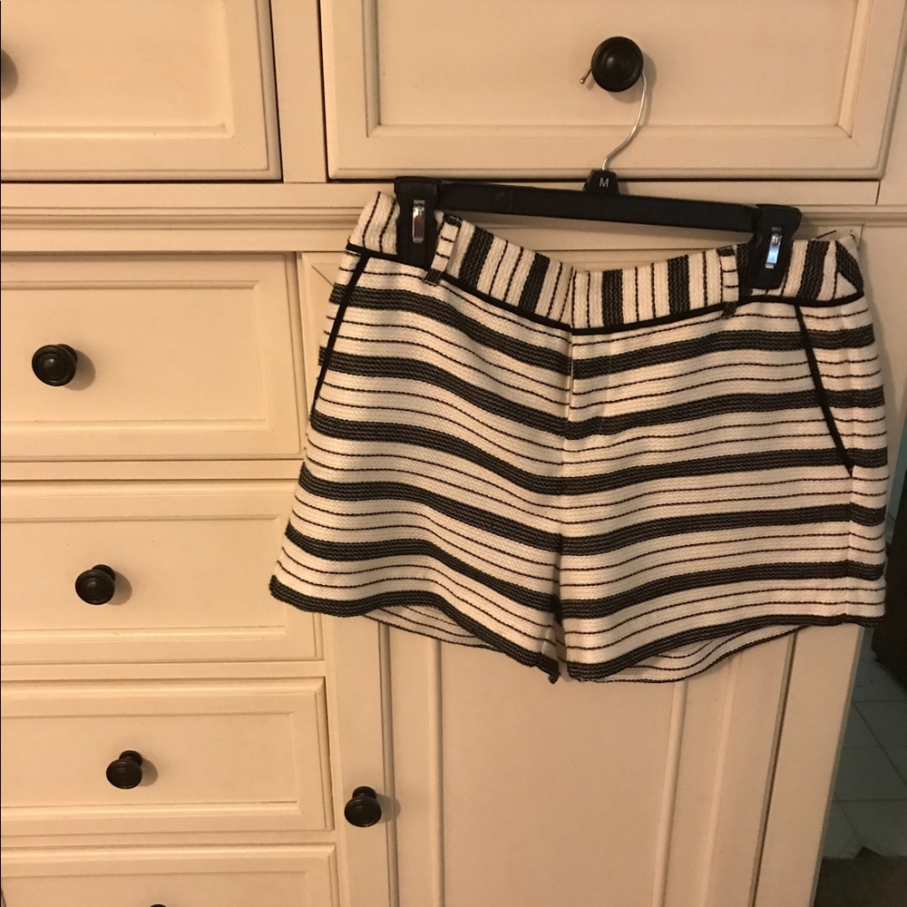 Black and white shorts