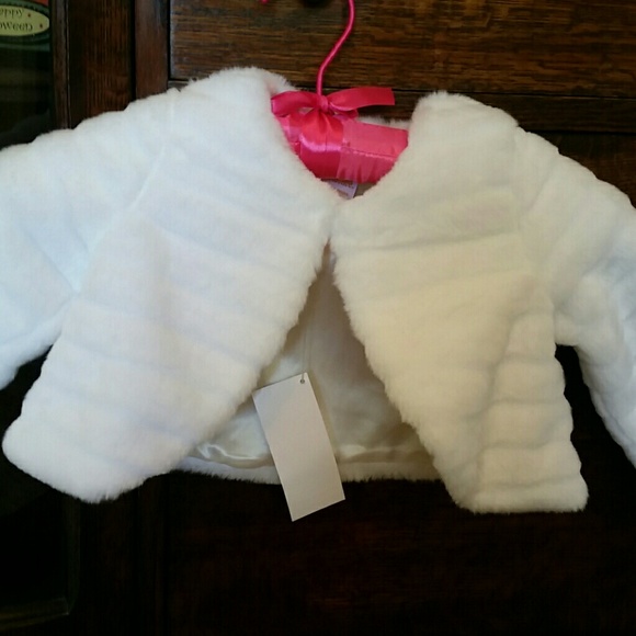 New Gymboree Faux Fur Cropped Jacket. 12-24 Months - Picture 2 of 3