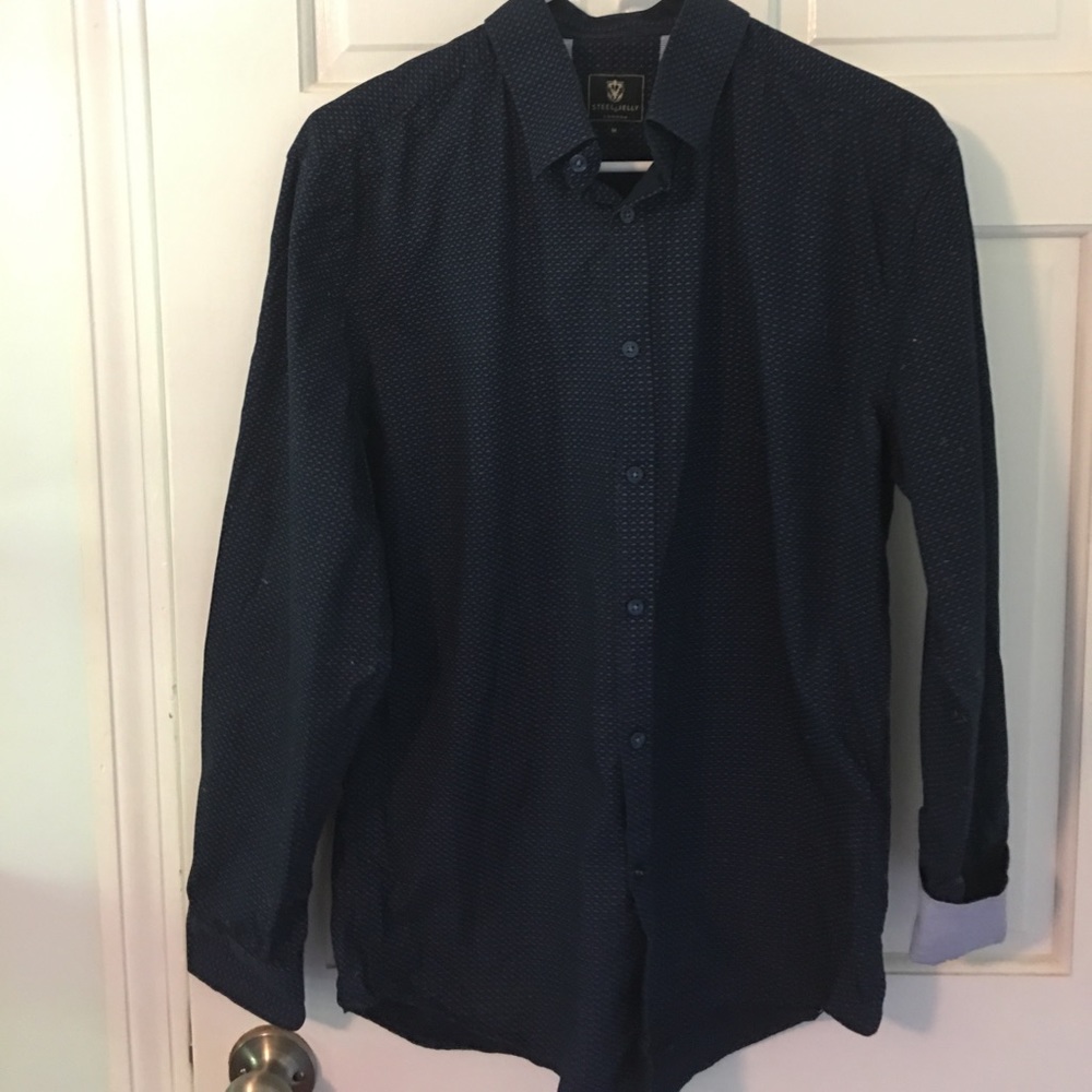 Dark blue men's dress shirt