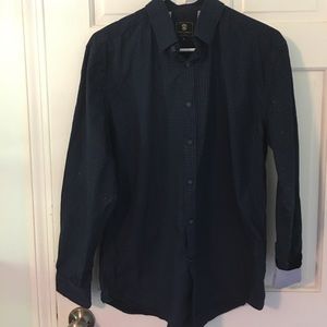 Dark blue men's dress shirt
