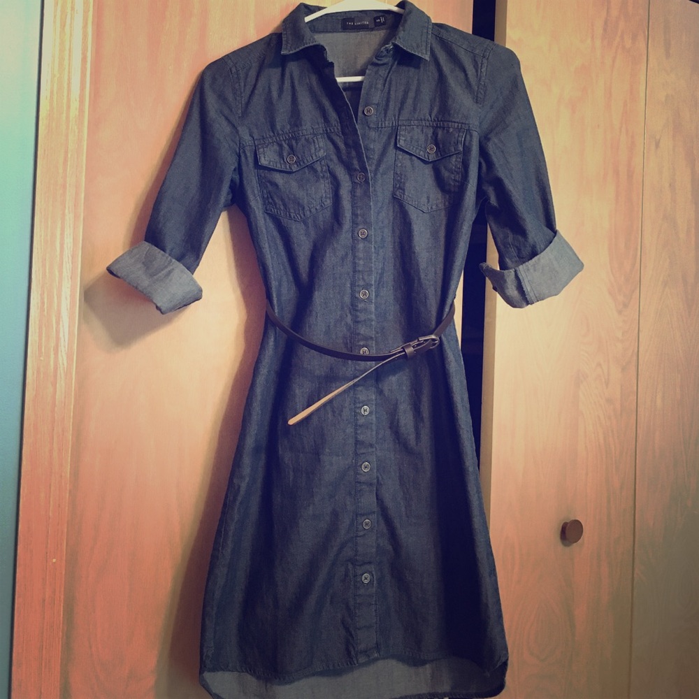 Denim shirt dress