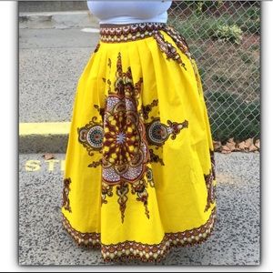 African print skirt