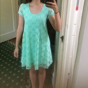 Green lace urban outfitters dress