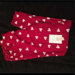 Lularoe Red & White Hearts UNICORN EUC TC