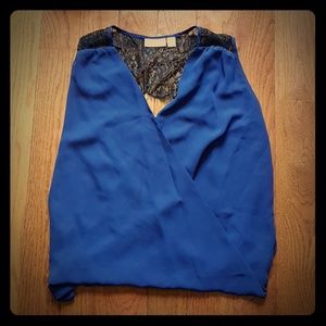 Lace Blue Top