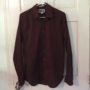 Maroon men's dress shirt