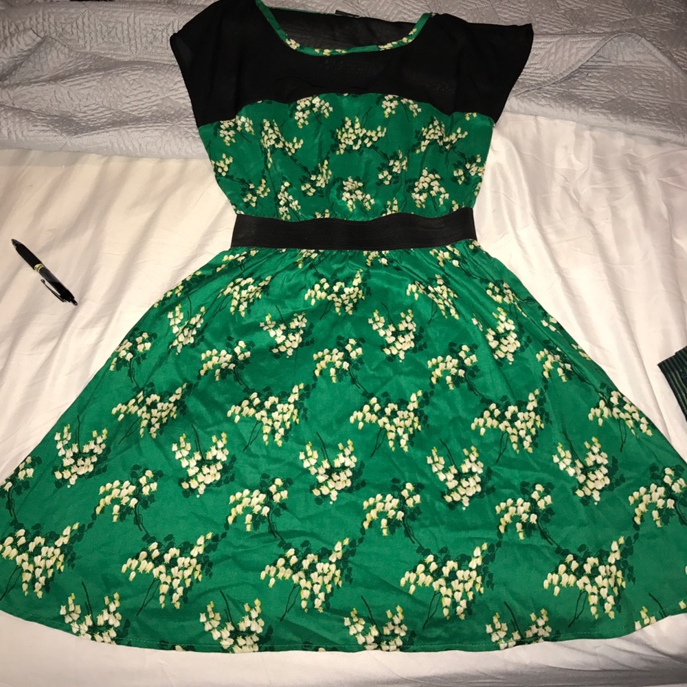 Pinup summer dress sheer top