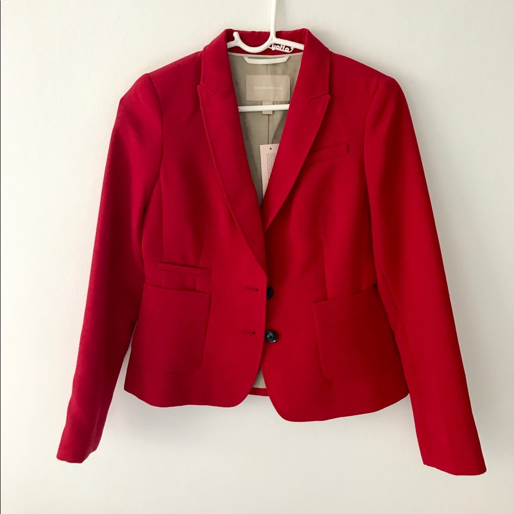 BRAND NEW BANANA REPUBLIC RED BLAZER
