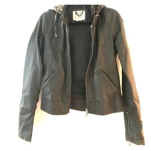 Black leather jacket