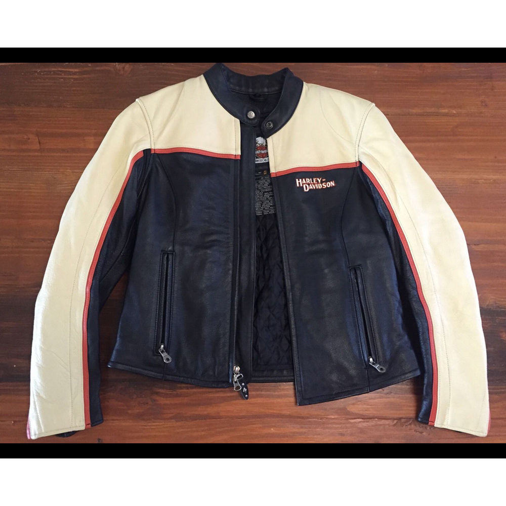 Harley-Davidson Womens Leather Jacket Orange Cream