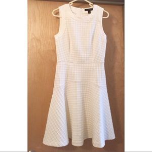 [Banana Republic] white fit+flare sleeveless dress