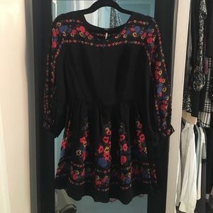 Free People floral long sleeve dress