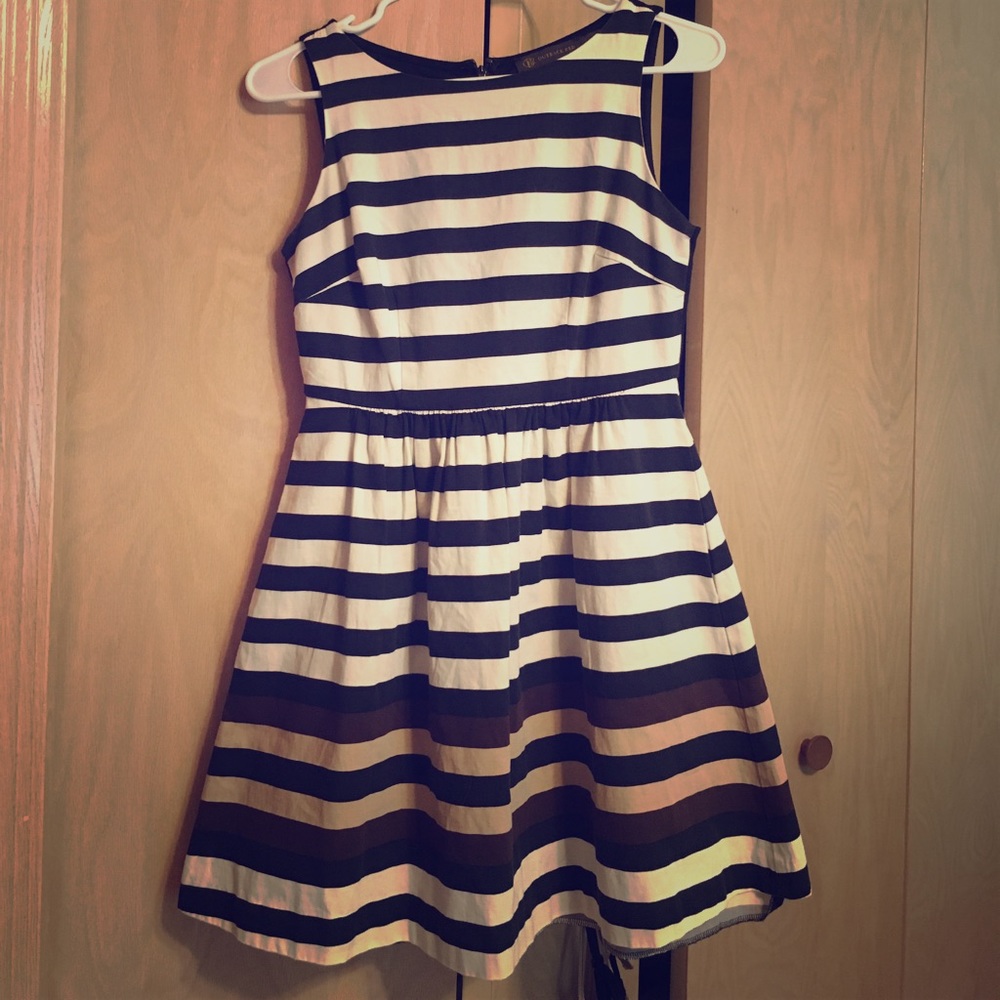 Striped A-line dress