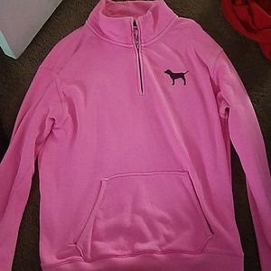 Pink Victoria's Secret quarter zip