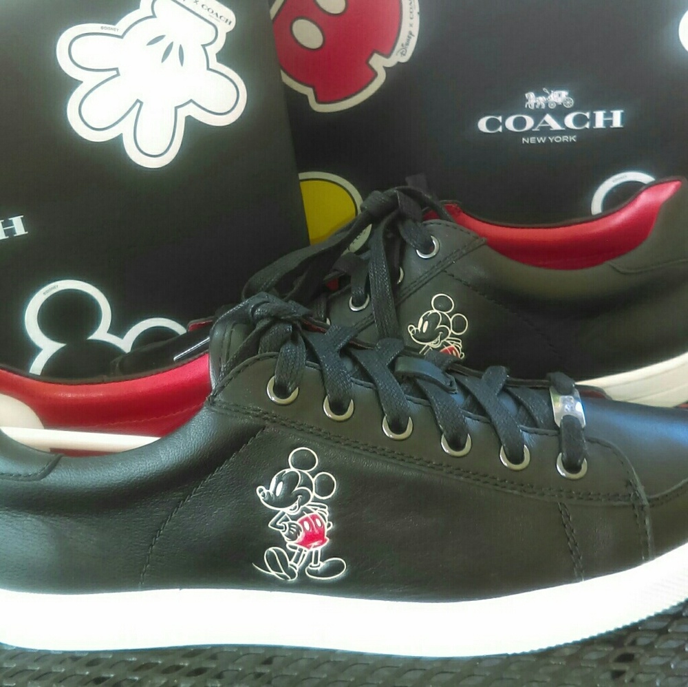 PRICE DROP. Coach Mickey Mouse Disney Sneakers