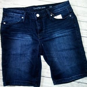 Calvin Klein Dark Denim Bermuda Shorts