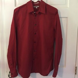 Red dress shirt