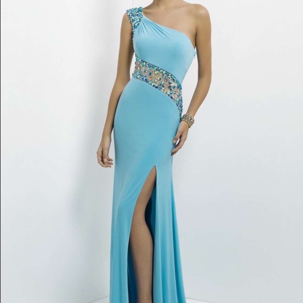 One shoulder beaded dress