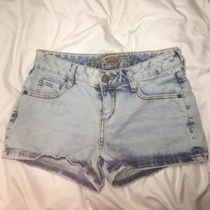 Acid wash shorts