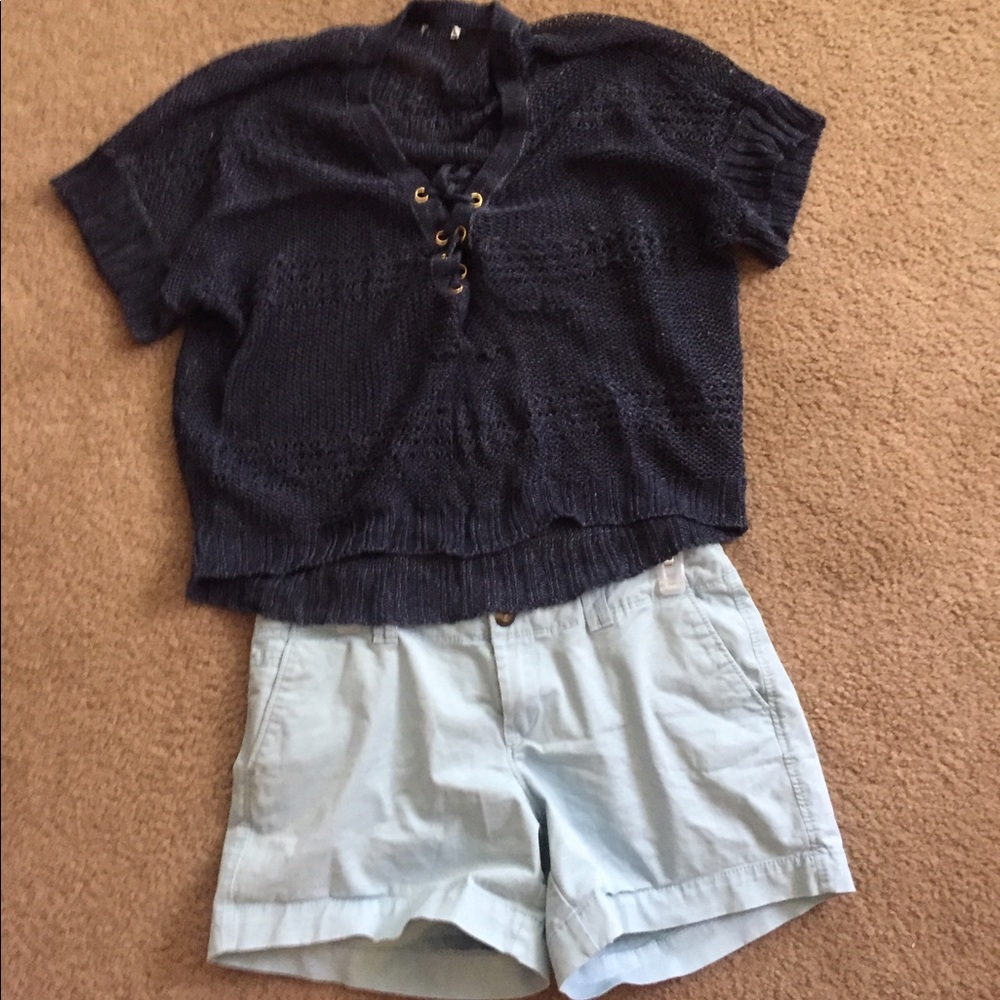 Old Navy, baby blue shorts