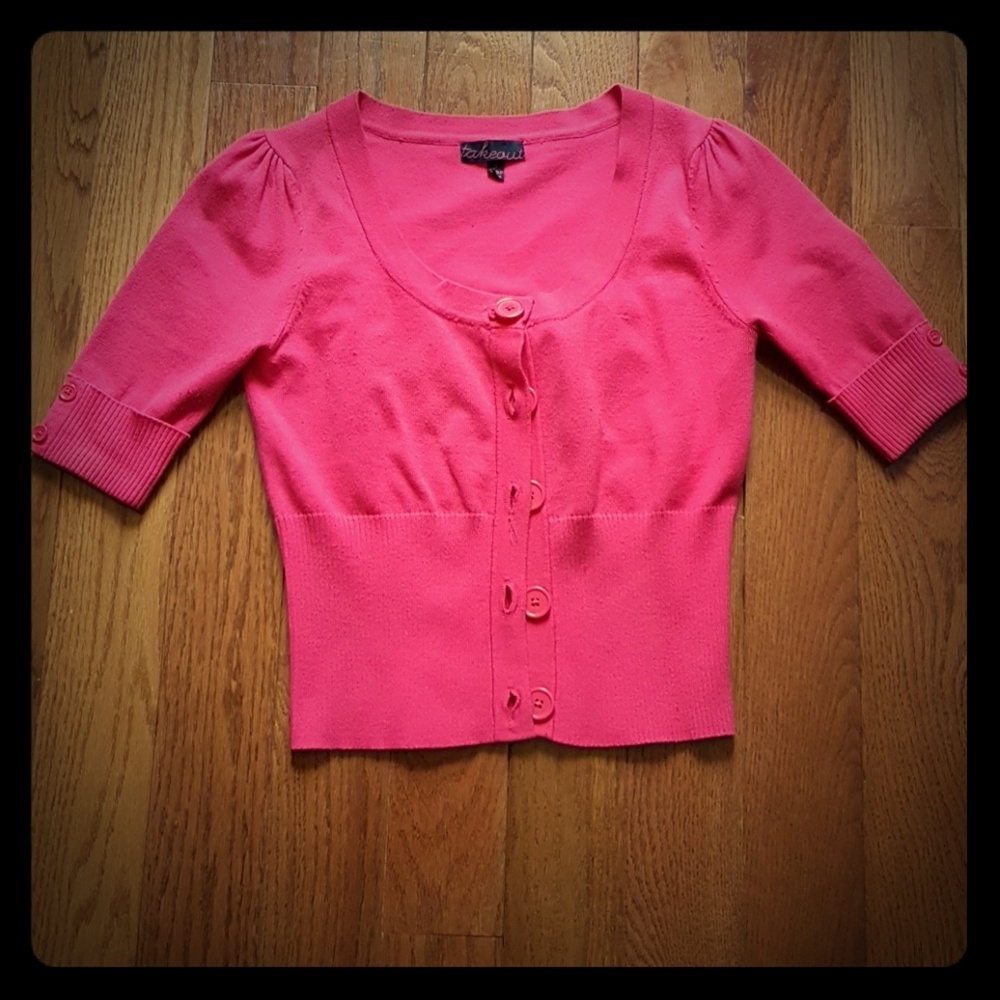 Pink cardigan