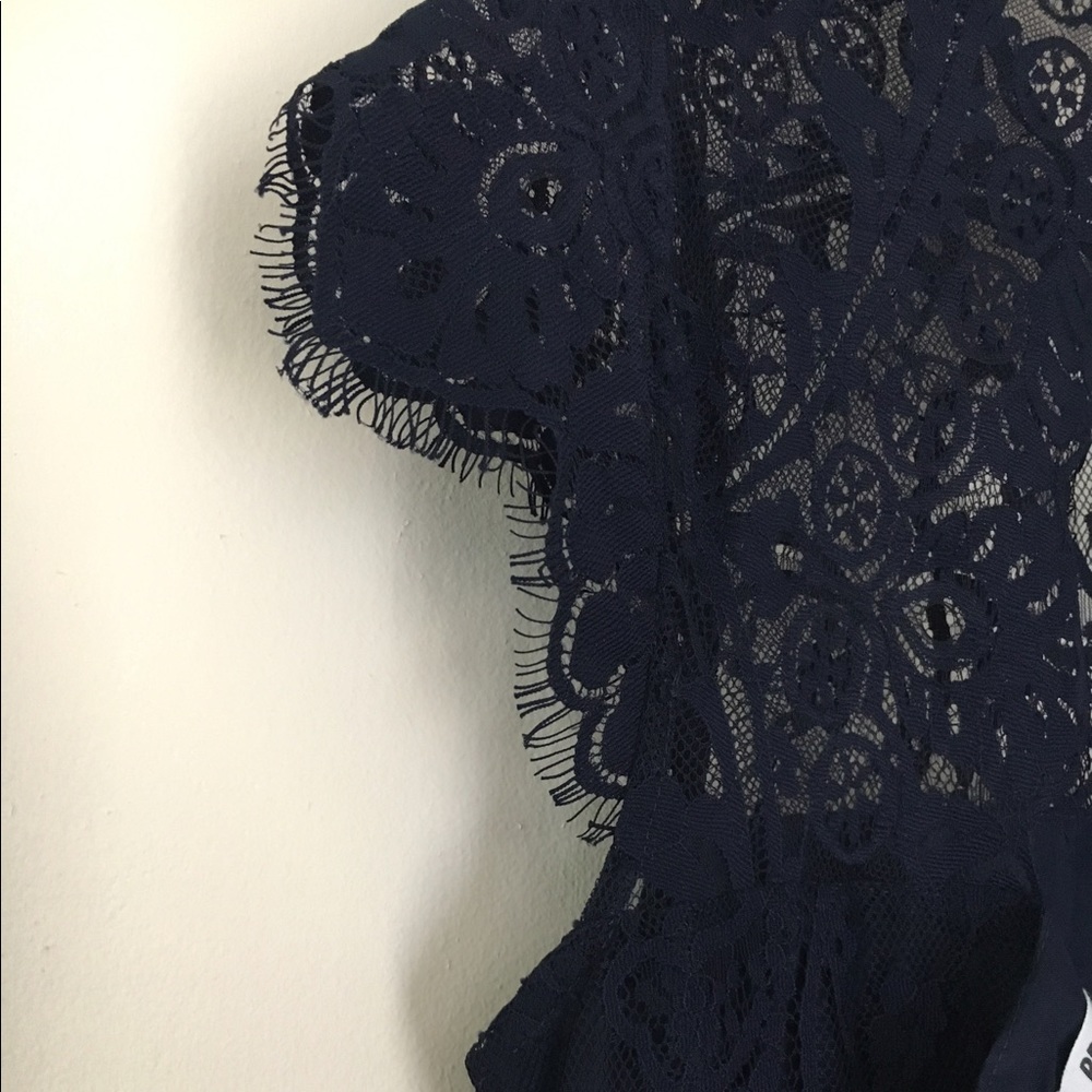 Navy Lace fit and flare