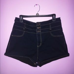 Refuge Hi-Waisted Shortie Denim Shorts